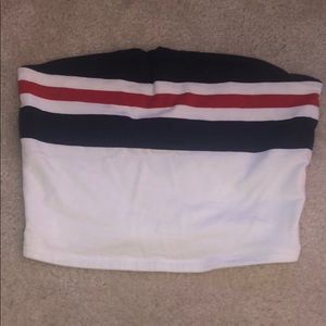 Red white and blue bandeau top